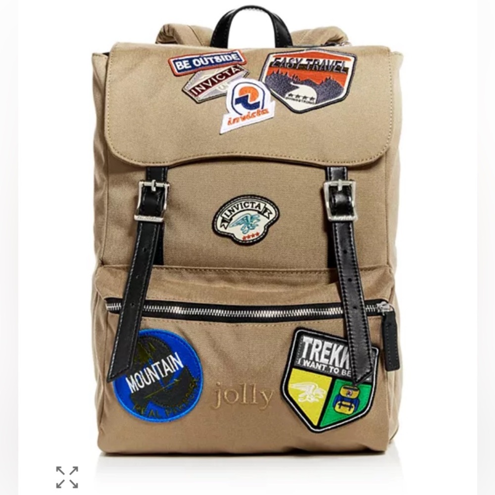 Invicta Jolly Heritage Patch Backpack - Sand